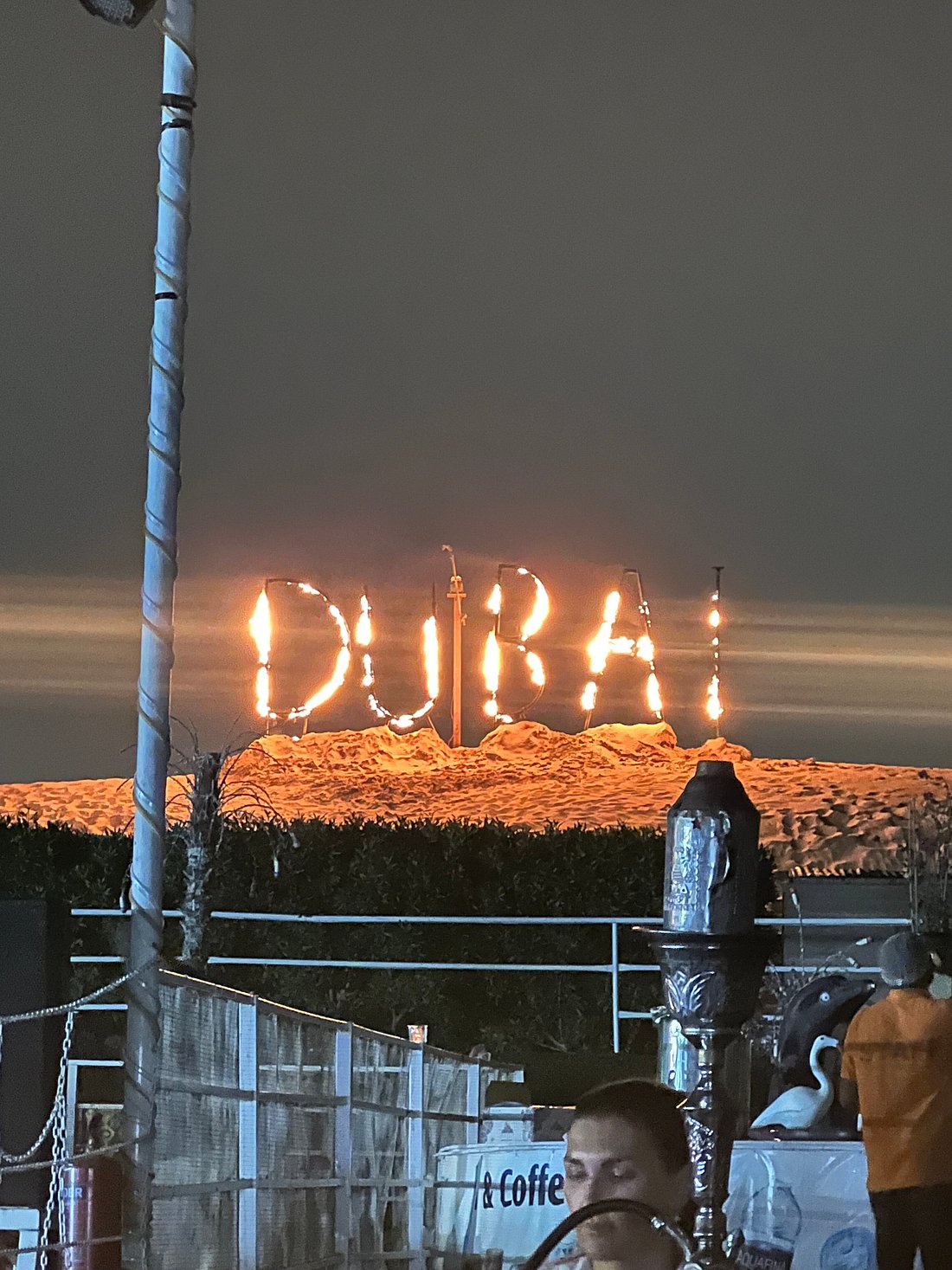 sign of dubai on fire